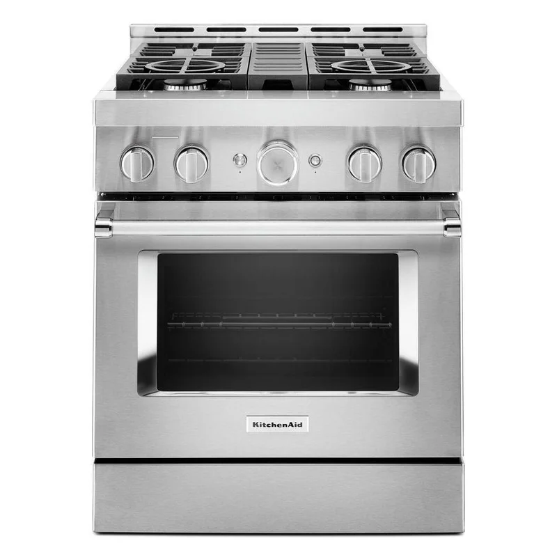 KitchenAid - 4.1 cu. ft Gas Range in Stainless - KFGC500JSS Stainless