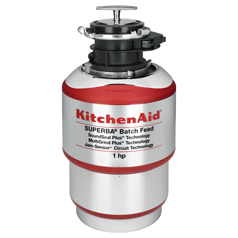 KitchenAid - 401-Horsepower Batch Feed Food Waste Disposer in Red - KBDS100T Red