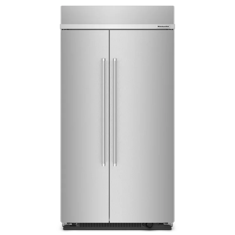 KitchenAid - 41.25 Inch 25.5 cu. ft Side-by-Side Refrigerator in Stainless - KBSN702MPS Stainless