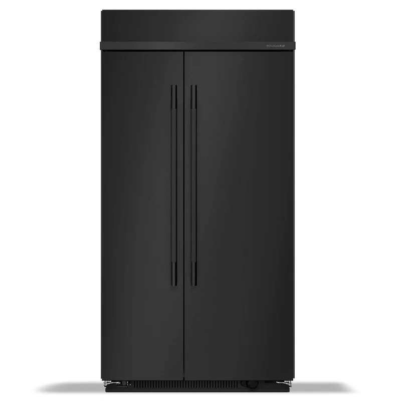 KitchenAid - 41 Inch 25.5 cu. ft Side by Side Refrigerator in Black Ore - KBSN742SBE Black Ore