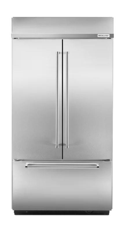 KitchenAid - 42.25 Inch 24.17 cu. ft French Door Refrigerator in Stainless - KBFN402ESS Stainless