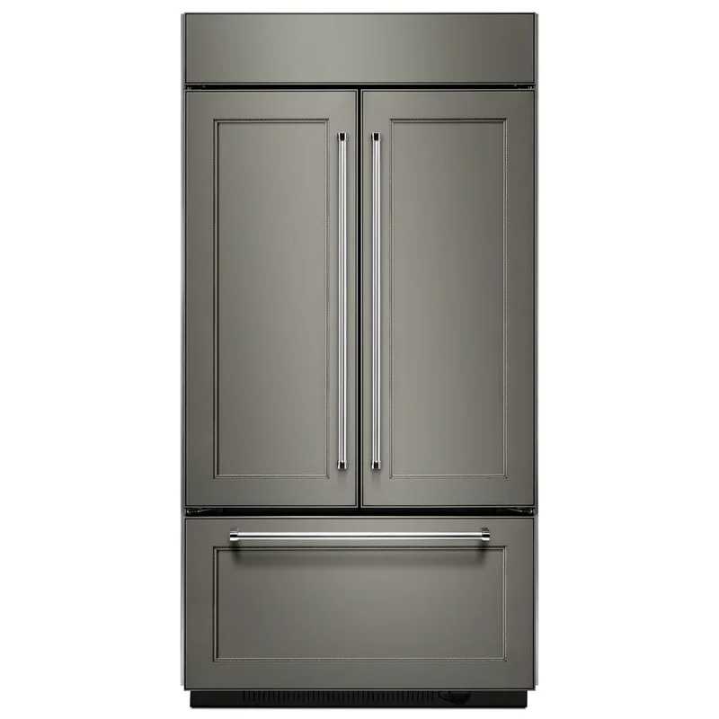 KitchenAid - 42.25 Inch 24 cu. ft French Door Refrigerator in Panel Ready - KBFN502EPA Panel Ready