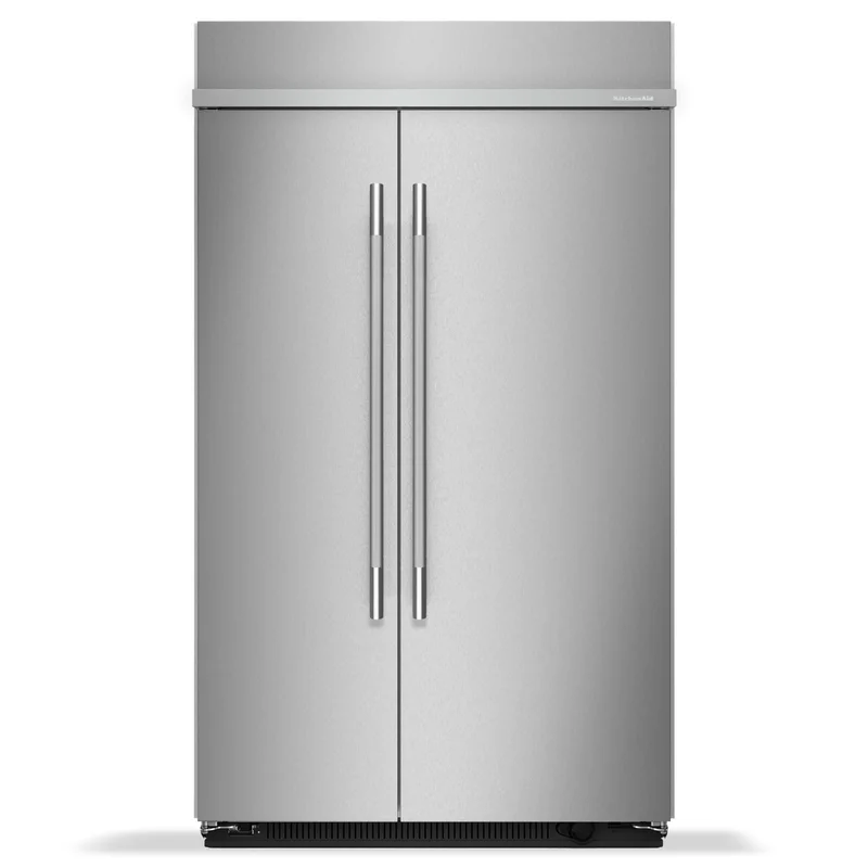 KitchenAid - 47.25 Inch 30 cu. ft Side by Side Refrigerator in Stainless - KBSN748SPS Stainless