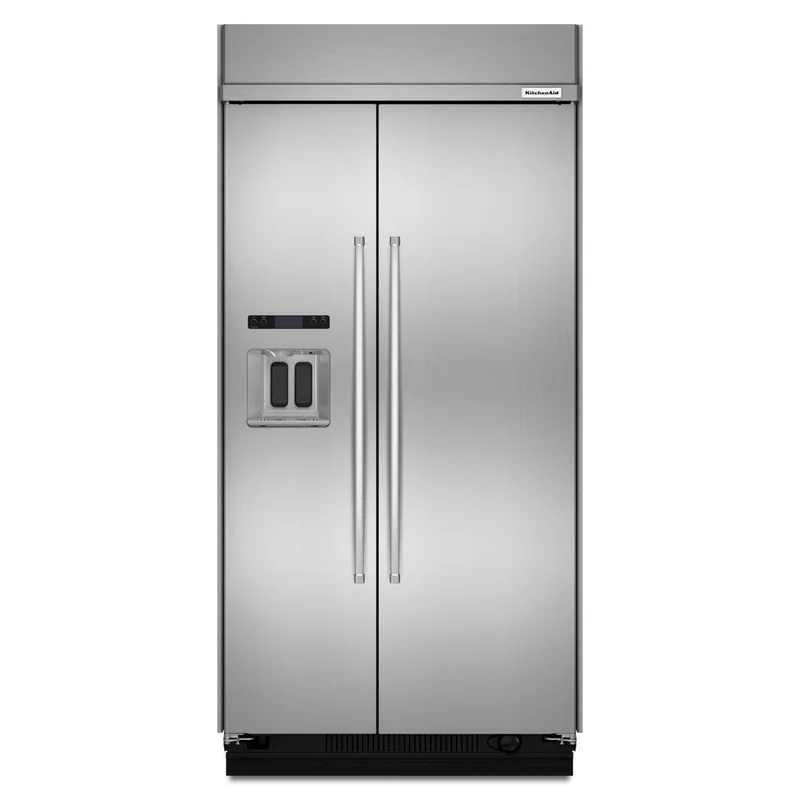 KitchenAid - 48.3 Inch 29.5 cu. ft Side by Side Refrigerator in Stainless - KBSD608ESS Stainless