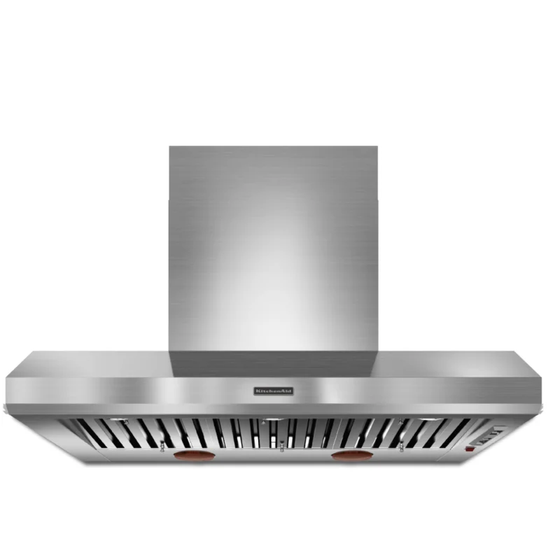 KitchenAid - 48 Inch 1200 CFM Wall Mount and Chimney Range Vent in Stainless - KXW9748YSS Stainless