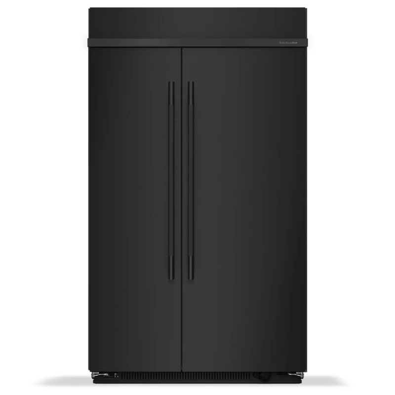 KitchenAid - 48 Inch 30 cu. ft Side by Side Refrigerator in Black Ore - KBSN748SBE Black Ore
