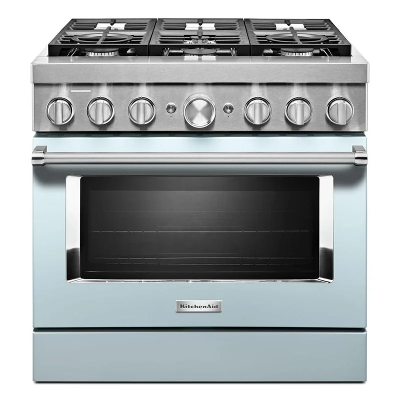 KitchenAid - 5.1 cu. ft Dual Fuel Range in Blue - KFDC506JMB Blue