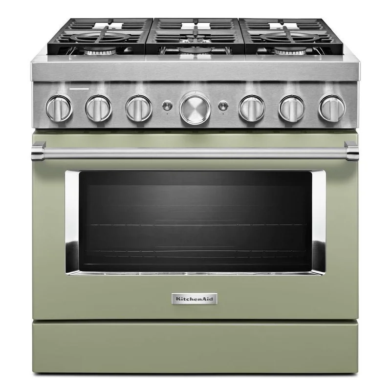 KitchenAid - 5.1 cu. ft Dual Fuel Range in Green - KFDC506JAV Green