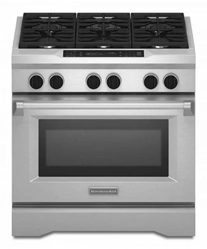 KitchenAid - 5.1 cu. ft Duel Fuel Range in Stainless Steel - KDRS467VSS Stainless