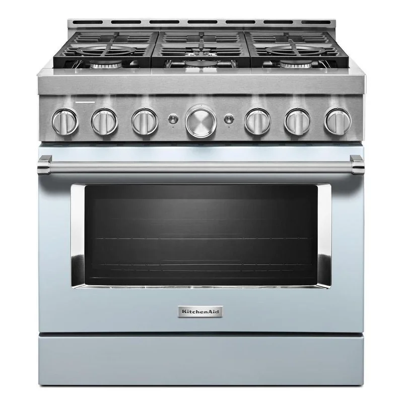 KitchenAid - 5.1 cu. ft Gas Range in Blue - KFGC506JMB Blue