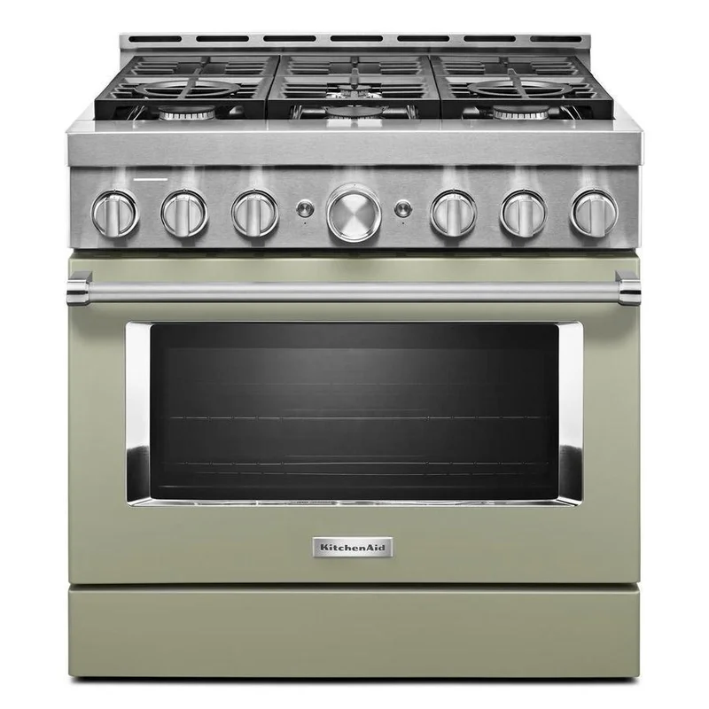KitchenAid - 5.1 cu. ft Gas Range in Green - KFGC506JAV Green
