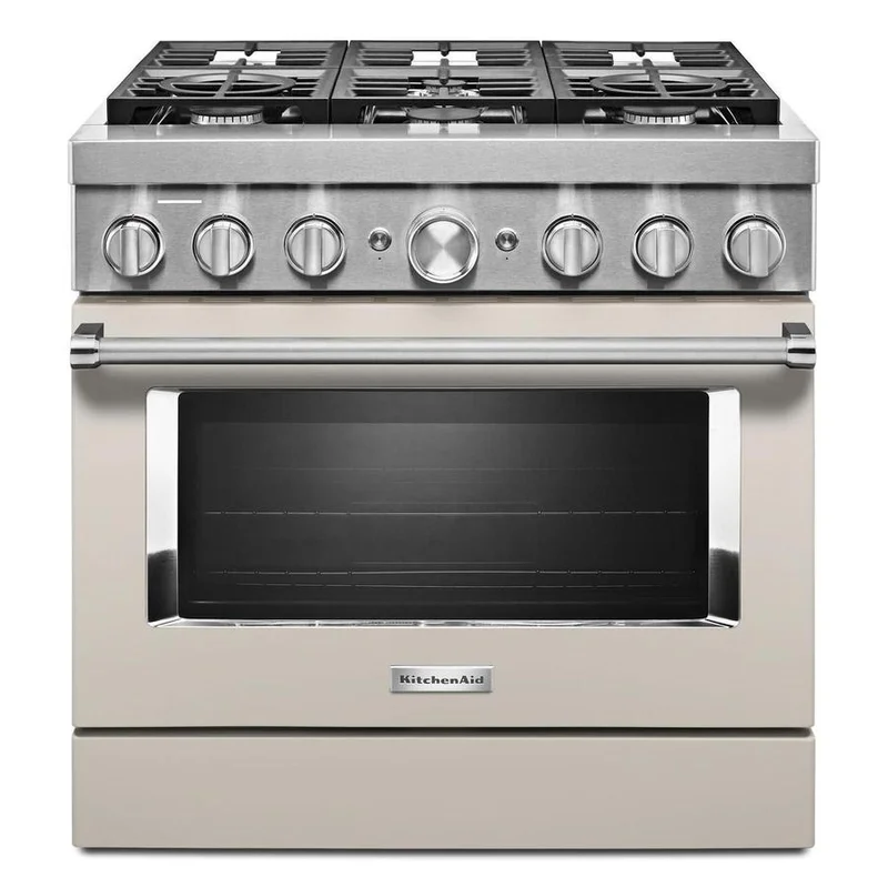 KitchenAid - 5.1 cu. ft Gas Range in White - KFGC506JMH White
