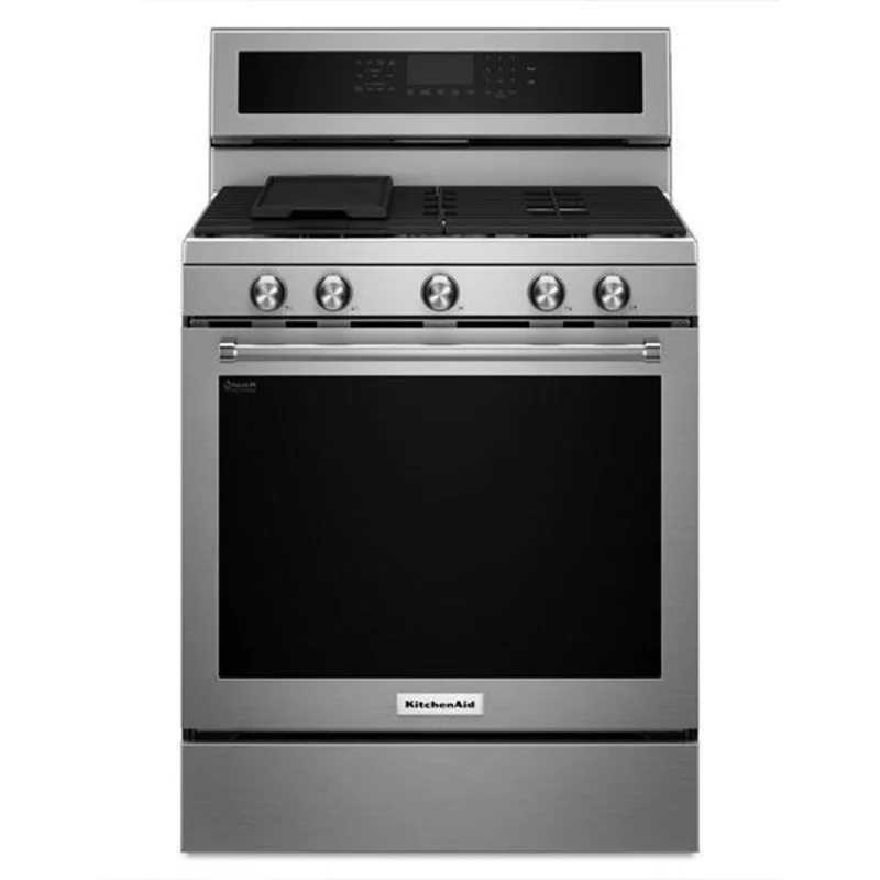 KitchenAid - 5.8 cu. ft Gas Range in Stainless - KFGG500ESS Stainless