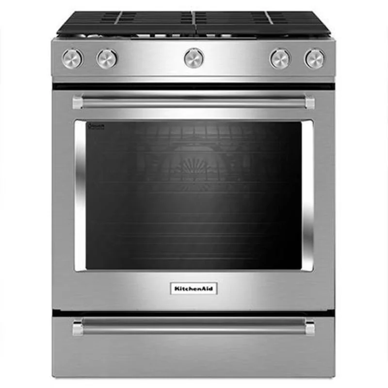 KitchenAid - 5.8 cu. ft Gas Range in Stainless - KSGG700ESS Stainless