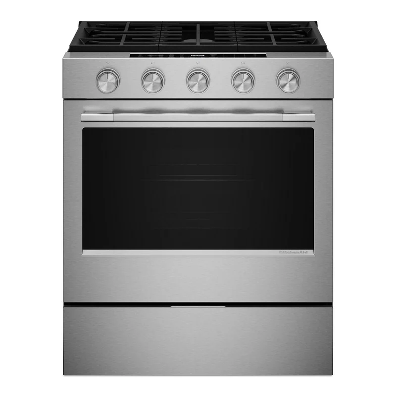 KitchenAid - 5 cu. ft Gas Range in Stainless - KSGS330SPS Stainless