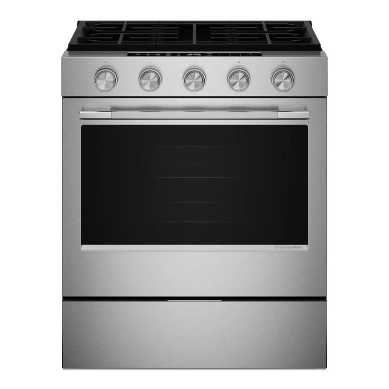 KitchenAid - 5 cu. ft Gas Range in Stainless - KSGS530SPS Stainless
