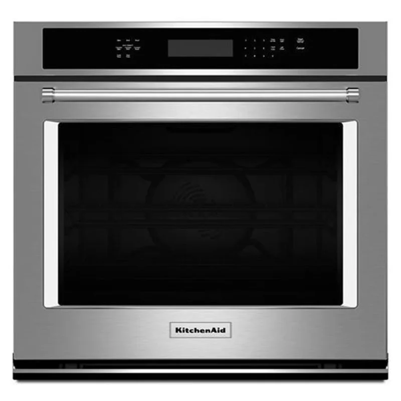 KitchenAid - 5 cu. ft Single Wall Oven in Stainless Steel - KOSE500ESS Stainless