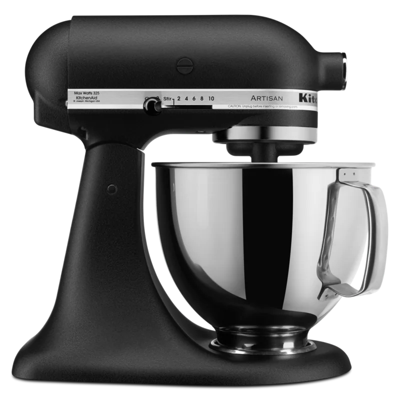 KitchenAid - 5 Quarts Tilt-Head Mixer in Black - KSM150PSBK Black