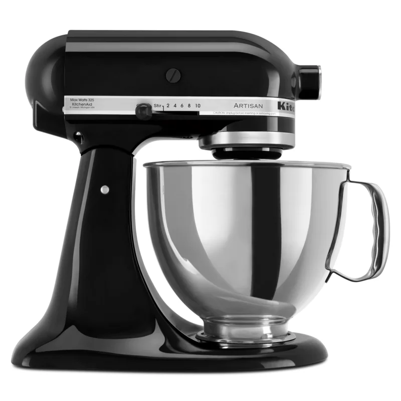 KitchenAid - 5 Quarts Tilt-Head Mixer in Black - KSM150PSOB Black