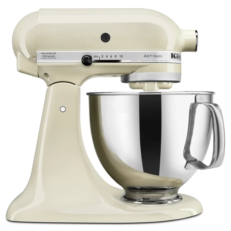 KitchenAid - 5 Quarts Tilt-Head Mixer in Cream - KSM150PSAC Cream
