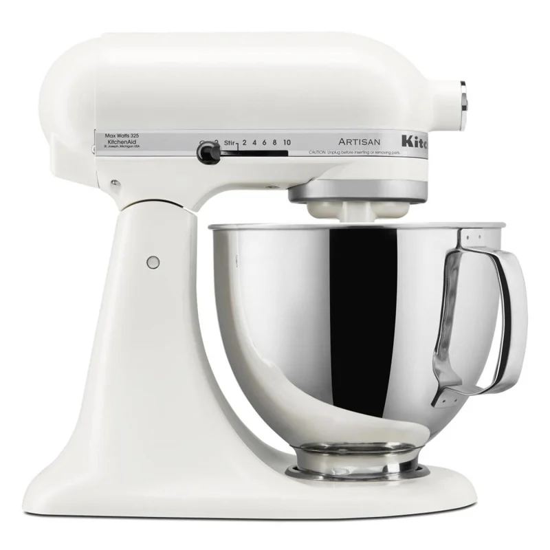 KitchenAid - 5 Quarts Tilt-Head Mixer in Procelain - KSM150PSPL White