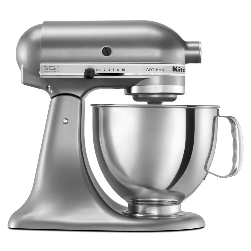 KitchenAid - 5 Quarts Tilt-Head Mixer in Silver - KSM150PSCU Silver