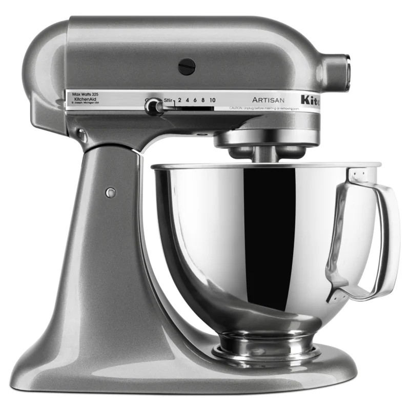 KitchenAid - 5 Quarts Tilt-Head Mixer in Silver - KSM150PSMS Silver