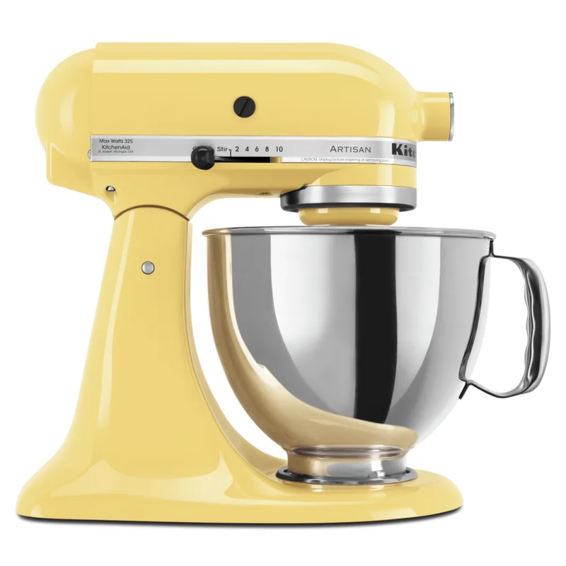KitchenAid - 5 Quarts Tilt-Head Mixer in Yellow - KSM150PSMY Yellow
