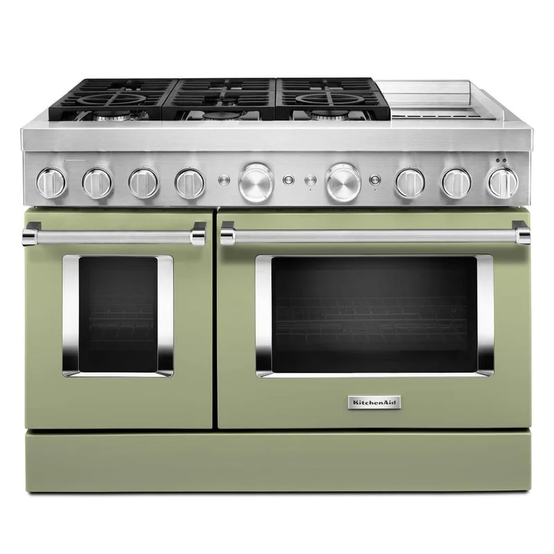 KitchenAid - 6.3 cu. ft Dual Fuel Range in Green - KFDC558JAV Green