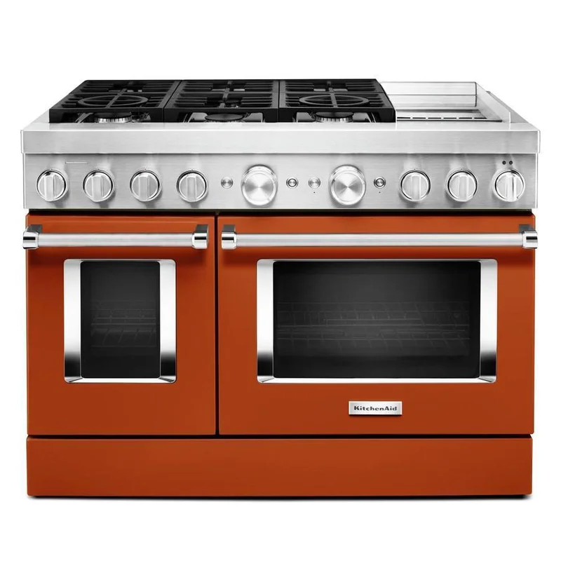 KitchenAid - 6.3 cu. ft Dual Fuel Range in Orange - KFDC558JSC Orange