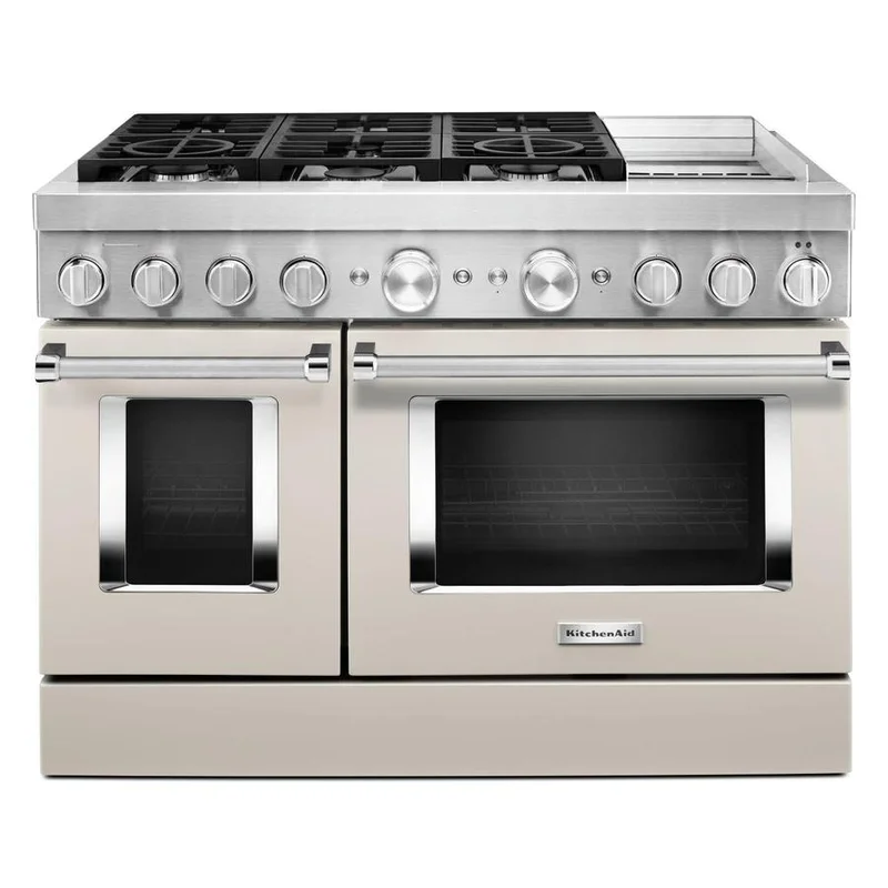 KitchenAid - 6.3 cu. ft Dual Fuel Range in White - KFDC558JMH White