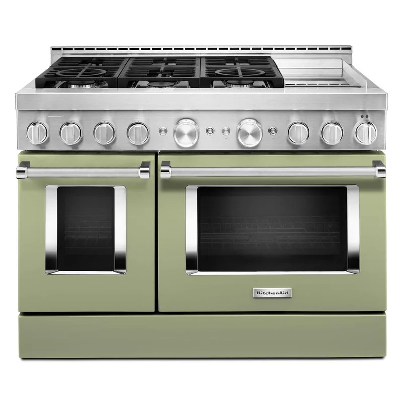 KitchenAid - 6.3 cu. ft Gas Range in Green - KFGC558JAV Green