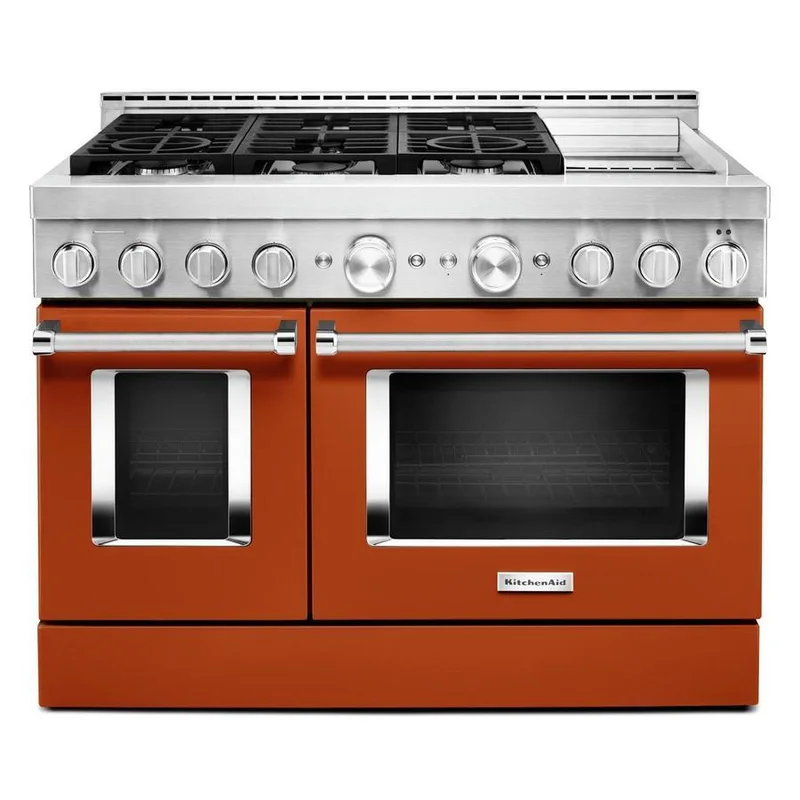KitchenAid - 6.3 cu. ft Gas Range in Orange - KFGC558JSC Orange