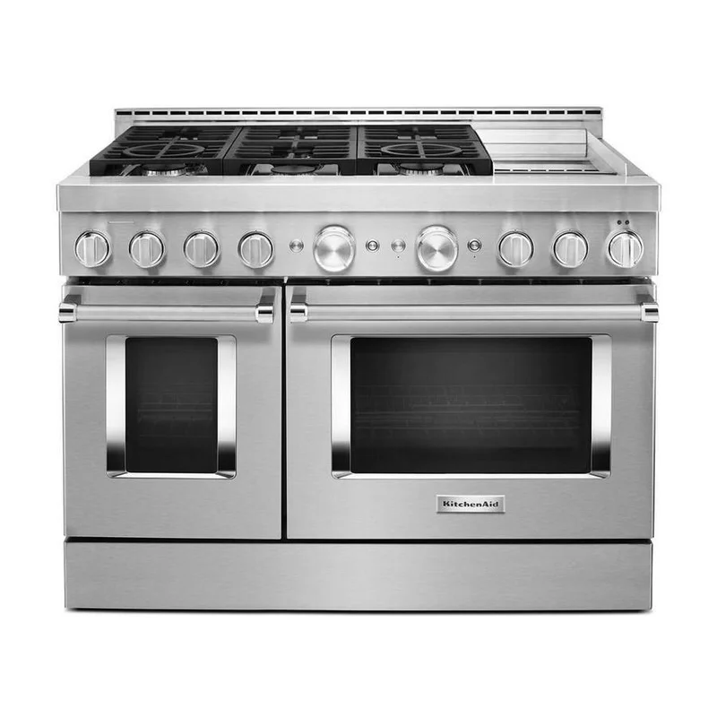 KitchenAid - 6.3 cu. ft Gas Range in Stainless - KFGC558JSS Stainless