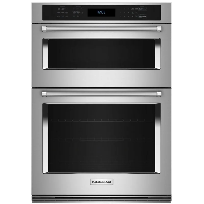 KitchenAid - 6.4 cu. ft Combination Wall Oven in Stainless - KOEC530PPS Stainless