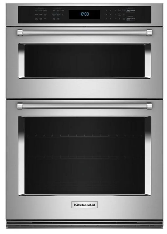 KitchenAid - 6.4 cu. ft Combination Wall Oven in Stainless - KOEC530PSS Stainless