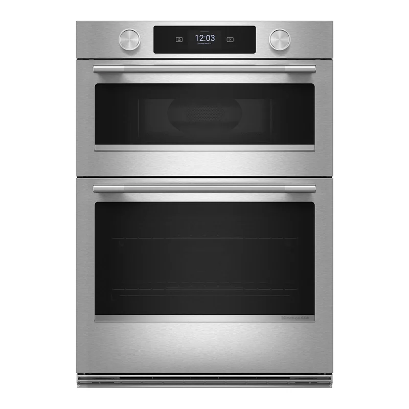 KitchenAid - 6.4 cu. ft Combination Wall Oven in Stainless - KOEC930SPS Stainless