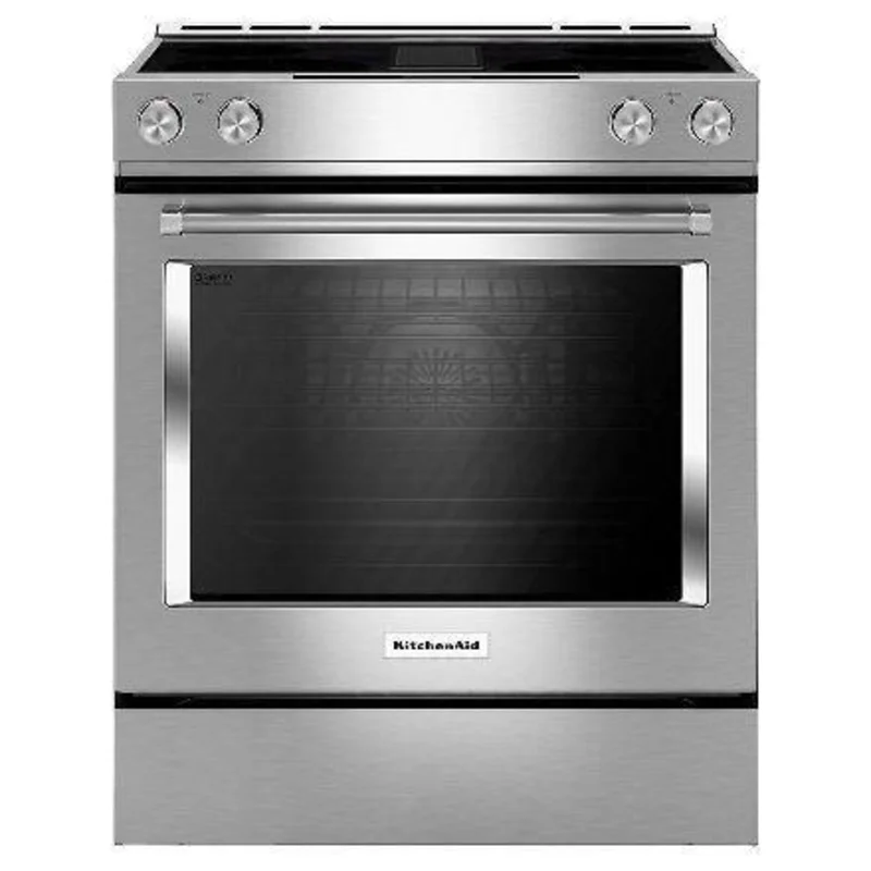 KitchenAid - 6.4 cu. ft Electric Range in Stainless - KSEG950ESS Stainless