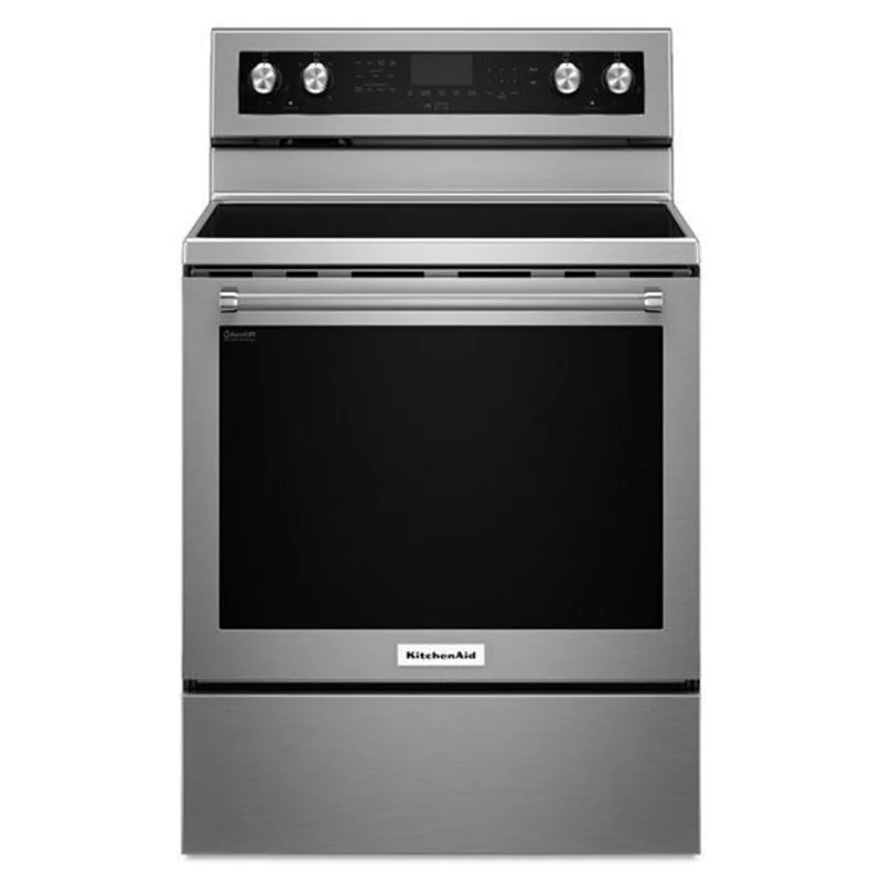 KitchenAid - 6.4 cu. ft Electric Range in Stainless - YKFEG500ESS Stainless