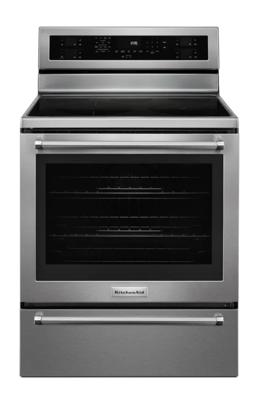 KitchenAid - 6.4 cu. ft Electric Range in Stainless - YKFES530ESS Stainless