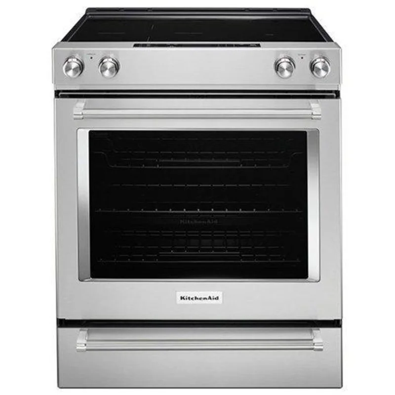 KitchenAid - 6.4 cu. ft Electric Range in Stainless - YKSEG700ESS Stainless