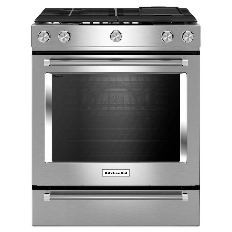 KitchenAid - 6.5 cu. ft Gas Range in Stainless - KSGB900ESS Stainless