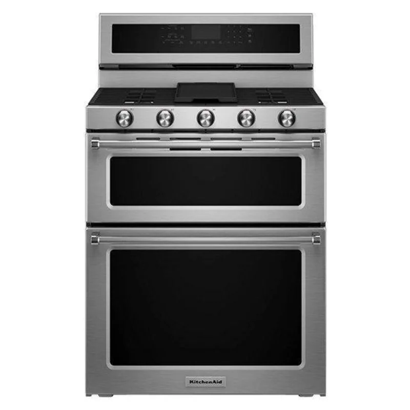 KitchenAid - 6.7 cu. ft Dual Fuel Range in Stainless - KFDD500ESS Stainless