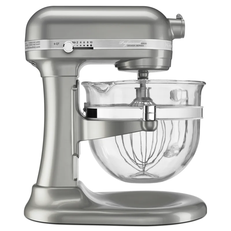 KitchenAid - 6 Quarts Bowl-lift Mixer in Silver - KSM6521XSR Silver