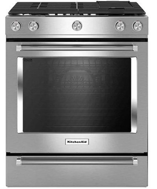 KitchenAid - 7.1 cu. ft Dual Fuel Range in Stainless - YKSDB900ESS Stainless
