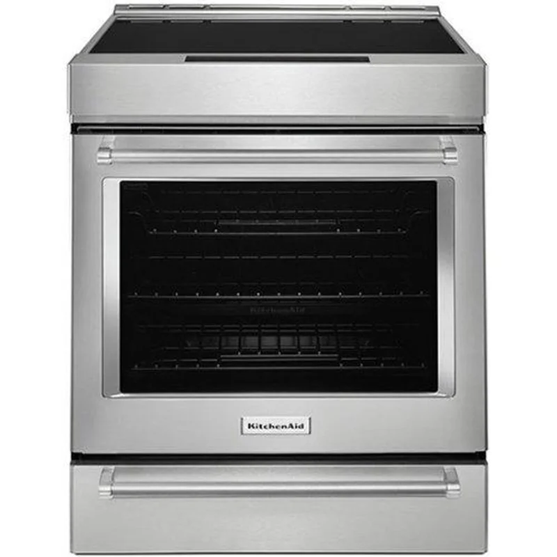 KitchenAid - 7.1 cu. ft Induction Range in Stainless - KSIB900ESS Stainless