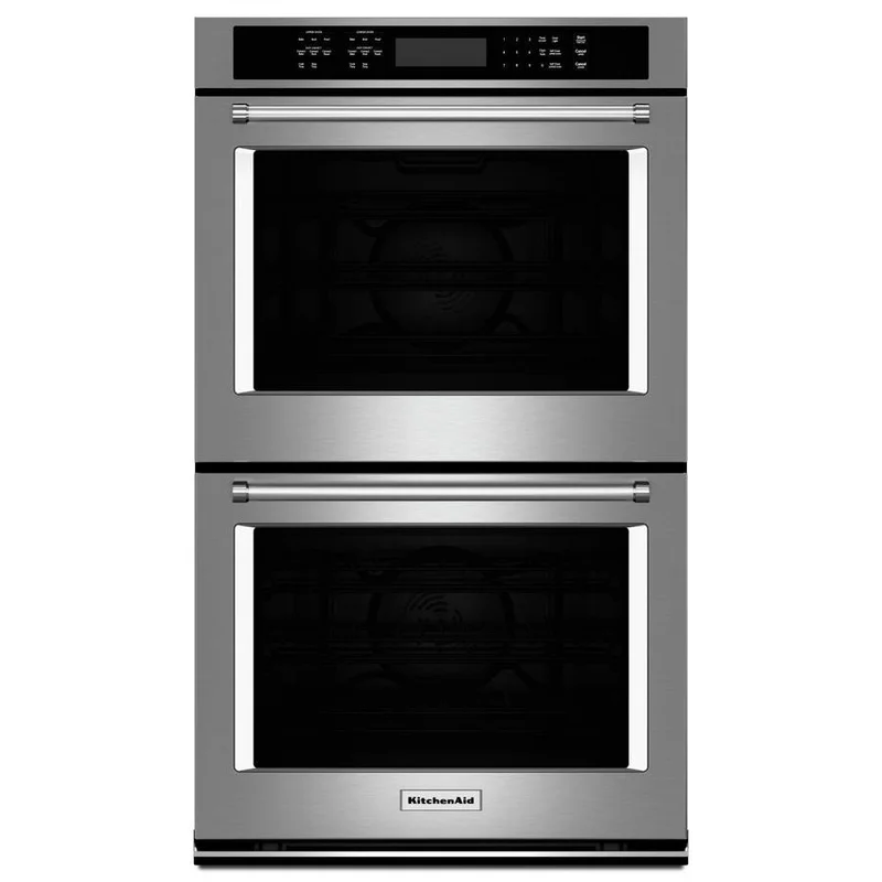 KitchenAid - 8.6 cu. ft Double Wall Oven in Stainless - KODE507ESS Stainless