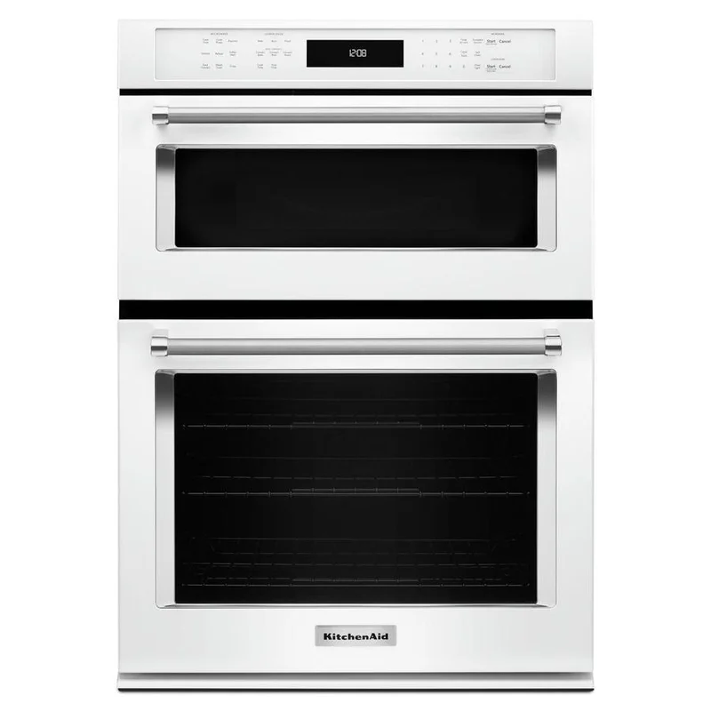 KitchenAid - 8.6 cu. ft Double Wall Oven in White - KODE507EWH White