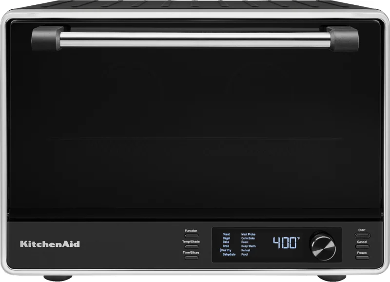KitchenAid - Dual Convection Countertop Oven with Air Fry and Temperature Probe in Black - KCO224BM Black