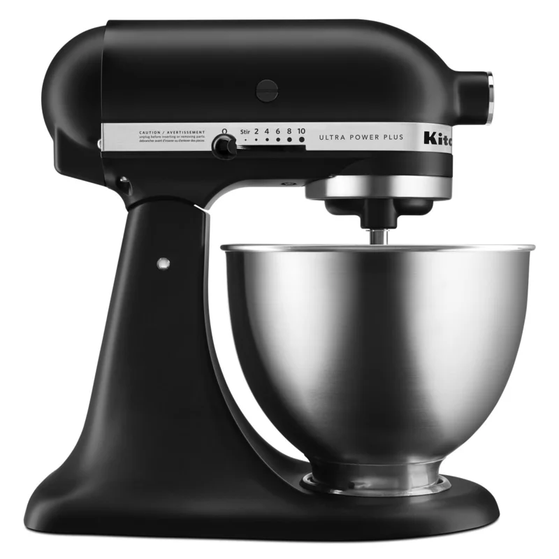 KitchenAid -   Ultra Power Plus Series 4.5 Quart Tilt-Head Mixer In Matte Black - KSM96BM Black
